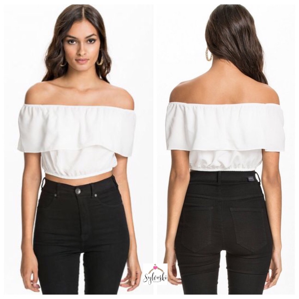 🆕 Glamorous Off Shoulder Frill Crop Top